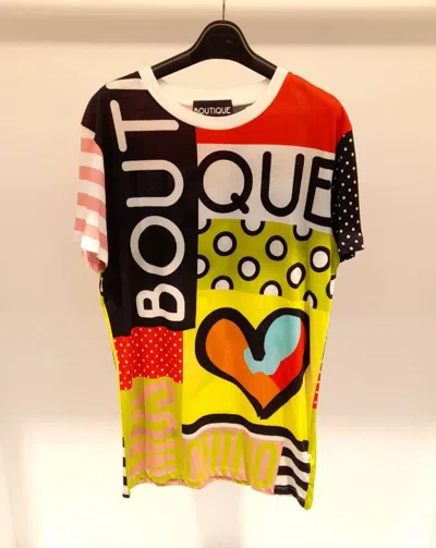 Moschino Pattern Printed Color Matching T-shirt In Multicolor