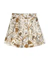Moschino Graphic-print Pleated Skirt In White