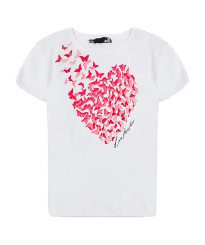 Moschino Pattern Printed Short-sleeved T-shirt In White