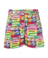 Moschino Graphic Print Short Shorts In Multicolor
