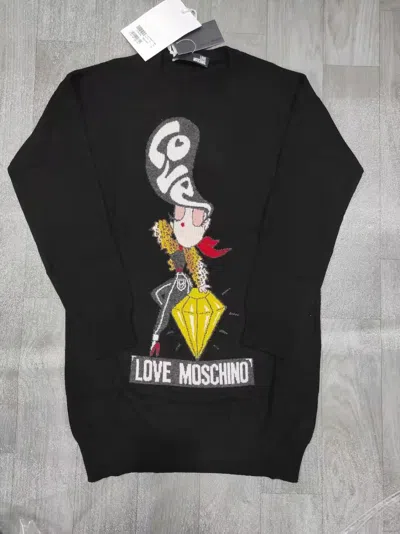 Moschino Pattern Printed Sweater In Black
