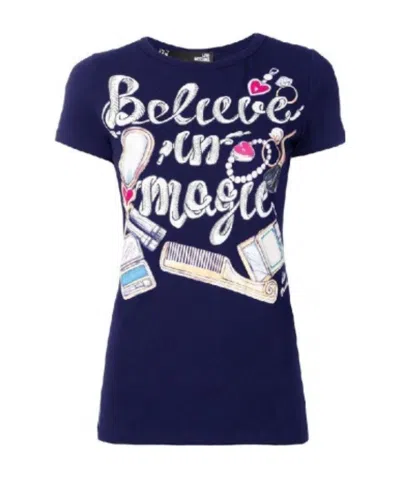 Moschino Pattern Printed T-shirt In Black