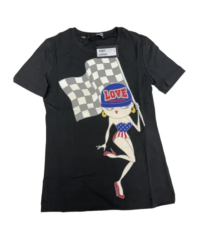 Moschino Pattern Printed T-shirt In Black