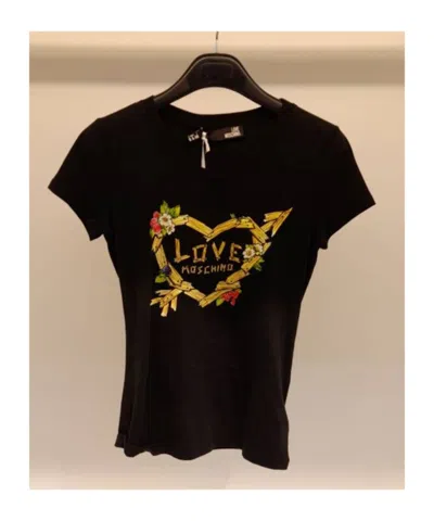 Moschino Pattern Printed T-shirt In Black