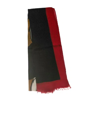 Moschino Pattern Scarf In Black