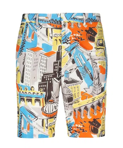 Moschino Pattern Shorts In Multicolor