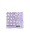 Moschino Heart-printed Silk Scarf In Purple
