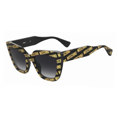 Moschino Pattern Sunglasses With Gradient Lens In Brown