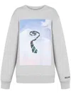 Moschino Grafhic-print Cotton Sweatshirt In White