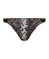 Moschino Patterned Bikini Bottoms In Brown