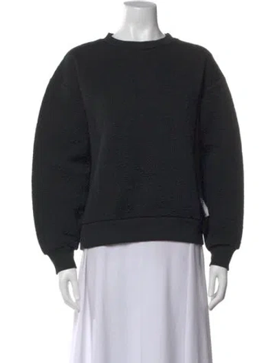 Pre-owned Moschino Patterned Crew Neck Sweatshirt In Black