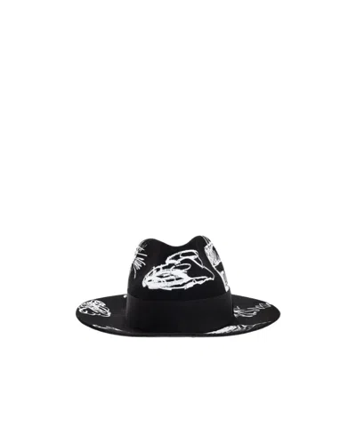 Moschino Patterned Hat In Black