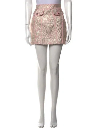 Pre-owned Moschino Patterned Mini Skirt In Blue