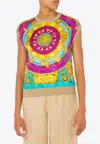 Moschino Patterned-panel Sleeveless Top