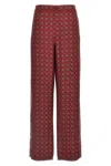 Moschino Silk Pants With Graphic Pattern
