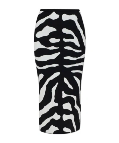 Moschino Patterned Pencil Skirt In Multi