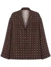 Moschino Richly Patterned Silk Shirt With Button Closure In Multi