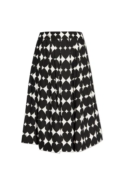 Moschino Patterned Skirt In Black