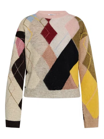 Moschino Patterned Wool Sweater In Neutral