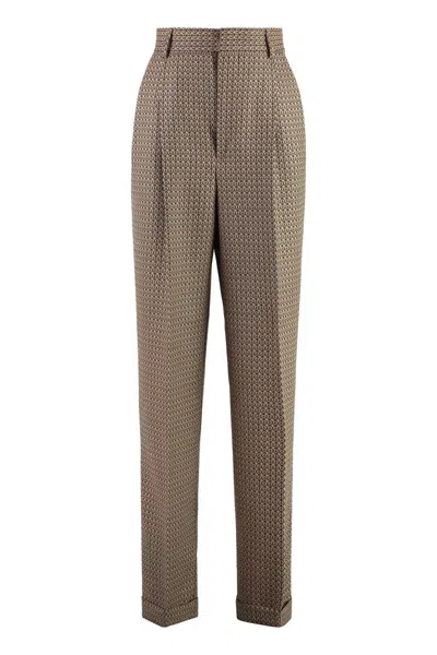 MOSCHINO MOSCHINO PEACE MOTIF JACQUARD TROUSERS