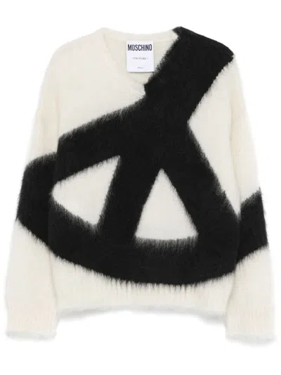 Moschino Peace Sweater In White