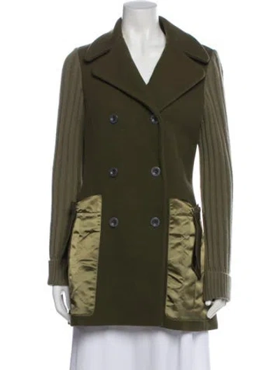 Pre-owned Moschino Peacoat In Green