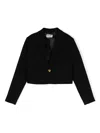 Moschino Peak-lapels Cropped Jacket In Black