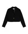 Moschino Peak-lapels Cropped Jacket In Black
