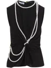 MOSCHINO PEARL-DETAILING TOP