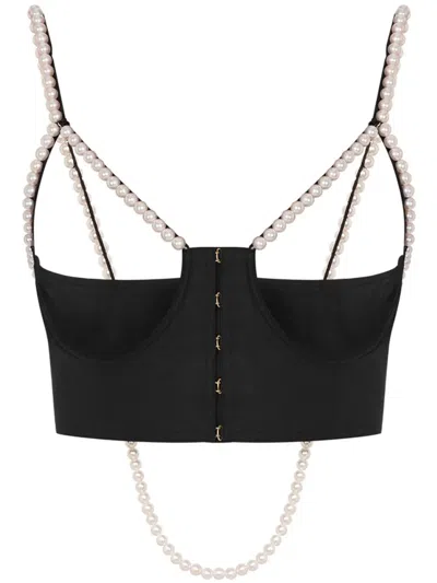 MOSCHINO PEARL-DETAILING TOP