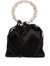 Moschino Pearl-embellished Drawstring Tote Bag