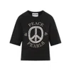 Moschino Pearl Embellisment Black T-shirt In Black