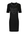 Moschino Pearl-trim T-shirt Dress In Black