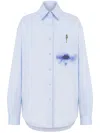 Moschino Printed Pocket Shirt With Button In Blue