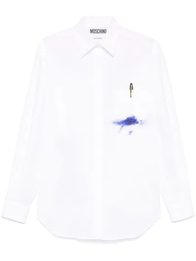 Moschino Pen-print Shirt In White