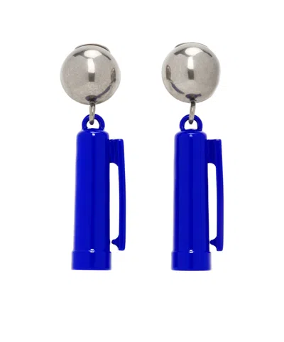 Moschino Pendant Earrings In Blue