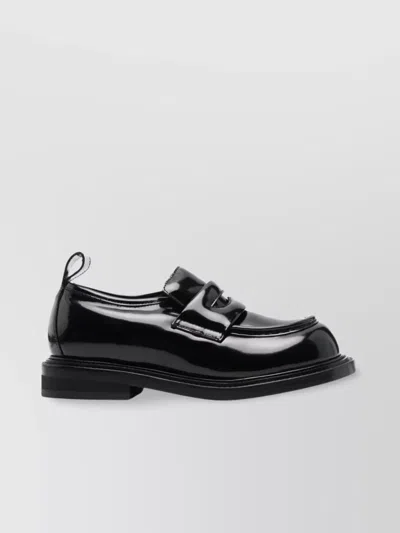 MOSCHINO PENNY SLOT LOAFERS PATENT FINISH