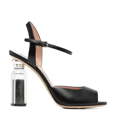 Moschino Pepper Shaker Heeled Sandals In Black