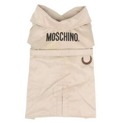 Moschino Pets Capsule Beige Trench Jacket In White