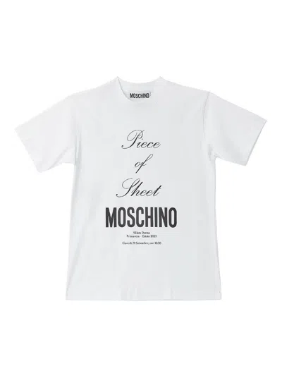 Moschino Piece Of Sheet T-shirt In White