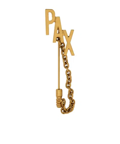 Moschino Pin Brooch In Gold