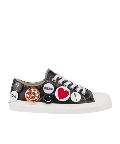 MOSCHINO MOSCHINO PINS EMBELLISHED SNEAKERS