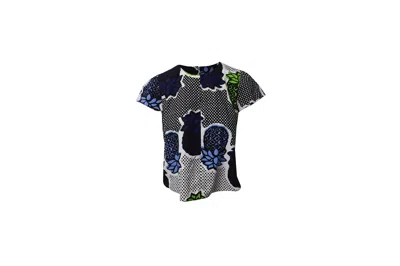 Moschino Pineapple Print Top In Multicolor Cotton