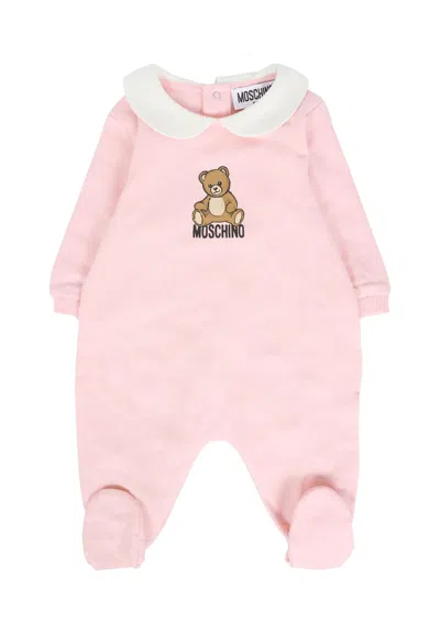 MOSCHINO PINK BABYGROW FOR BABY GIRL WITH TEDDY BEAR