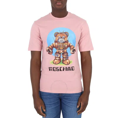Moschino Pink Cotton Robot Bear T-shirt
