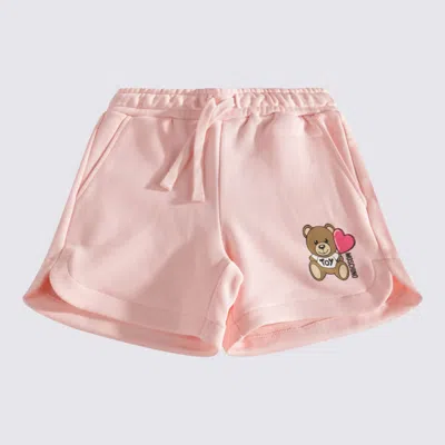 Moschino Kids' Pink Cotton Short In Sugar Rose