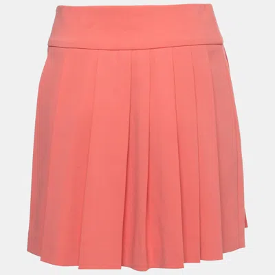 Moschino Pink Crepe Pleated Mini Skirt