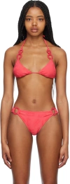 Moschino Pink Halter Bikini Top In 0213 Fucsia