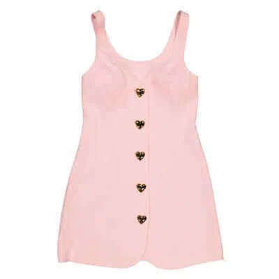 Pre-owned Moschino Pink Heart Buttons Mini Dress