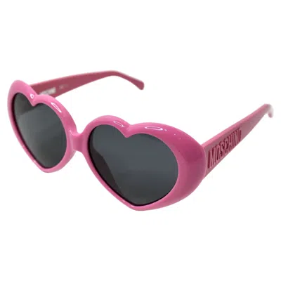 Pre-owned Moschino Pink Heart-shaped Acetate Sunglasses